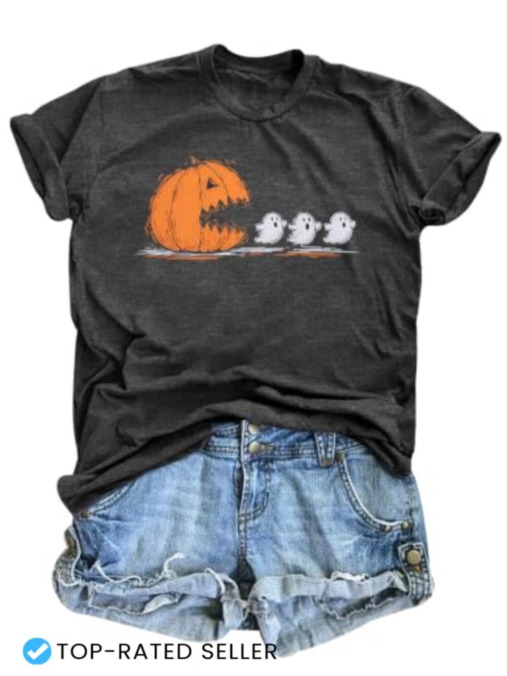 Womens Halloween Witch Graphic Tee Oversized Soft Spooky Season Short Sleeve